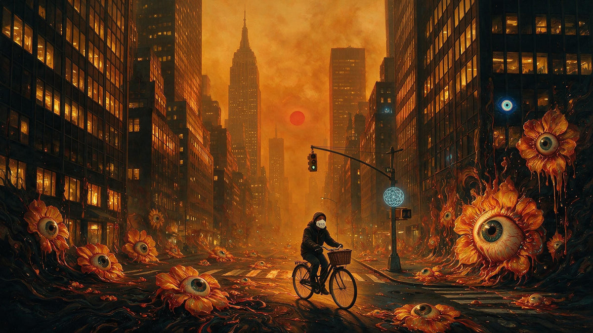 The Orange Sky, NEW YORKERS NO. 1300 by MLow, KEYSTONE 111