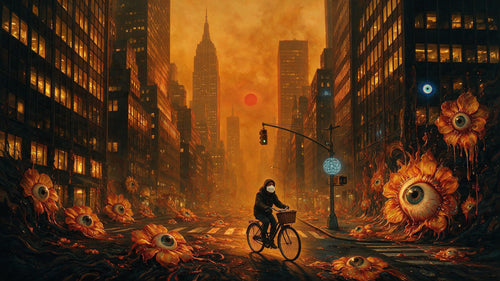 The Orange Sky, NEW YORKERS NO. 1300 by MLow, KEYSTONE 111