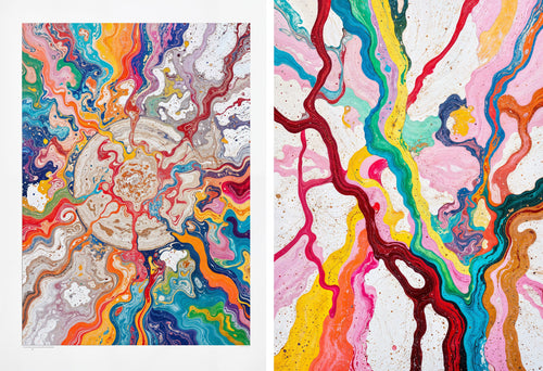 Framed Noise, AI-generative artwork from MLow's Tokenized Garbage series, hand-finished fine art print