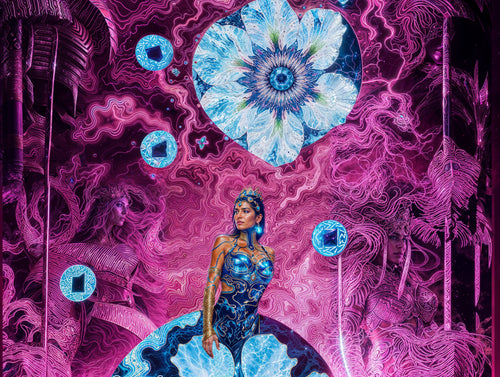Trippa, AI-generative artwork from MLow's Tokenized Garbage series, hand-finished fine art print