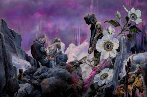 Transdimensional Trippers 016, surreal AI-generative portrait by MLow, hand-finished fine art print
