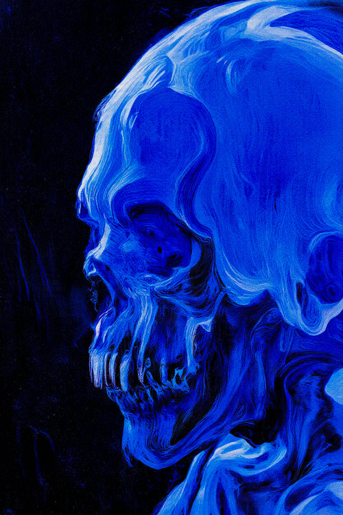 Transdimensional Trippers 376, surreal AI-generative portrait by MLow, hand-finished fine art print